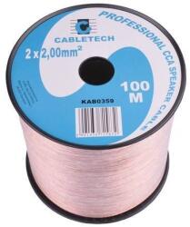 Cabletech Cablu difuzor CCA 2x2.00mm transparent 1m la rola Cabletech KAB0359 (KAB0359)