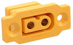 AMASS Soclu alimentare DC XT60 mama 2pini lipire montare pe panou 30A 500V galbena AMASS XT60E-F (XT60E-F)