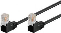 Goobay Cablu patch UTP CAT5e RJ45 2x 90 grade 2m negru Goobay (96087)