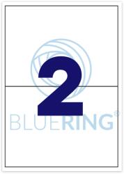 Bluering Etikett címke, 210x148mm, 100 lap, 2 címke/lap Bluering® (BRET112) - irodasziget