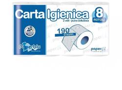 Paperdi Toalettpapír 2 rétegű kistekercses 100llulóz 190 lap/19, 95 m/tekercs 8 tekercs/csomag Paperblu Carta Igienica_Paperdi (54200)