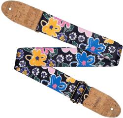 Cascha CGS-VC5 Guitar Strap Vegan Cork Floral Sketch