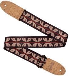 Cascha CGS-VC10 Guitar Strap Vegan Cork Ethnic Red Stripes