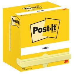 3M Notite adezive Post-it Canary yellow, 76x127 mm 100 file/set, 3M 7100290165