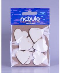 NEBULO Creative Dekor Mini szivek 10 db-os 8x12 cm karton dekoráció (KD-MSZI-10-8X12)