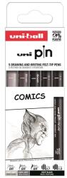 uni Pin Comics 5 darabos rajzmarker készlet (2UPIN5PASP019) - officedepot