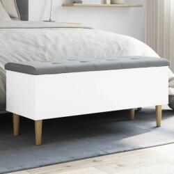 vidaXL fehér szerelt fa tárolópad 102x42x46 cm (835082) - vidaxl