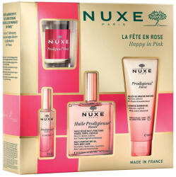 NUXE Prodigieuse Florale Szett (Huile Prodigieuse Florale 100ml + Tusfürdő 100ml + Parfüm 15ml + Gyertya 60g)