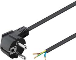 Basekit Cablu de Alimentare Schuko CEE 7/7 (T) la Fir Liber, Basekit, 230V 16A, Negru (BK-KPSFT2B)