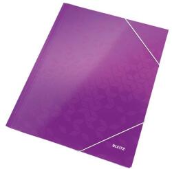 Leitz Mapa carton cu elastic A4 mov metalizat Leitz WOW (ESS39820062) - dacris
