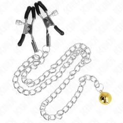 Kink Nipple Grip KINK - láncos mellbimbó csipeszek haranggal 30 cm