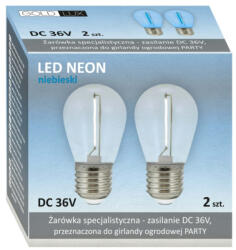 Polux E27 FILAMENT LED izzó 0, 3W Kék PARTY GOLDLUX girlandhoz (Polux) 2 DB KÉSZLET (SANOGR1180)