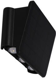MILAGRO Napelemes kerti lámpa fali lámpa ALF LED IP54 4W 6000K érzékelő fekete Eco-Light (EKOLIG7440)