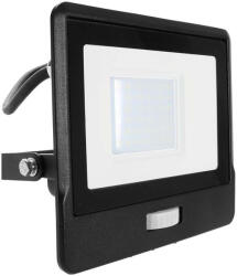 V-TAC LED reflektor 30W 2340lm 4000K IP65 Fekete mozgásérzékelővel és CUT-OFF funkcióval Samsung Chip VT-138S-1-B V-TAC (VTACLE7120)