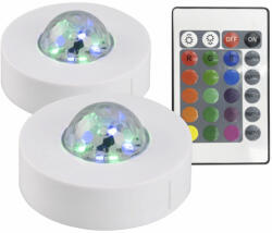 Polux Dekoratív Party LED FESTA RGB lámpák, 2 db. elemes távirányítóval (SANLA14054)