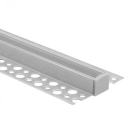 Ecolight Felületre szerelhető alumíniumprofil LED-hez KARTON / GIPSZ lapokhoz 1m átlátszó lámpabúrával és Ecolight végsapkákkal (ECOPRO0305P)