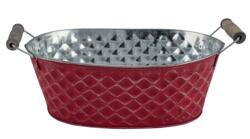  Cink virágedény piros-ezüst - szep-otthon - 2 640 Ft