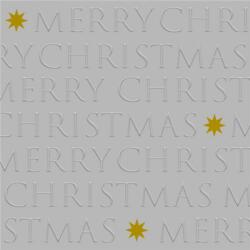 PPD Christmas letters silver dombornyomott papírszalvéta 33x33cm, 20db-os - szep-otthon