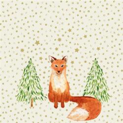 PPD Snowflakes & Fox papírszalvéta 33x33cm, 20db-os