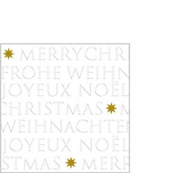 PPD Christmas embossed pearl dombornyomott papírszalvéta 25x25cm, 20db-os