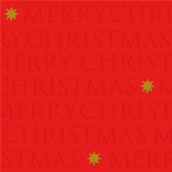 PPD Christmas letters red dombornyomott papírszalvéta 33x33cm, 20db-os - szep-otthon