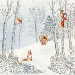 PPD Ecureuil hiver papírszalvéta 33x33cm, 20db-os