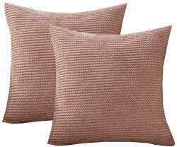 MIULEE Fețe de perna decorative 50x50cm, set 2 buc, velur, roz vechi Lenjerie de pat