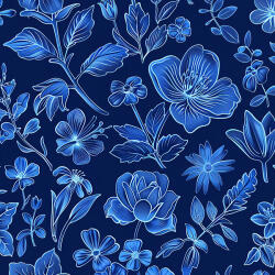 Takoy PUL pelenka panel sötét virágok 57