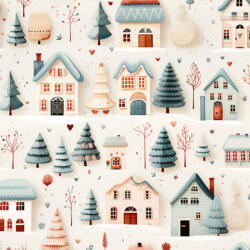 Takoy Prémium pamut Takoy karácsonyi pasztell házikók