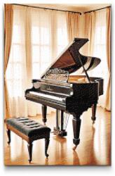  Gyémántszemes kirakó - Fekete zongora Méret: 40x60cm, Keretezés: Keret nélkül (csak a vászon), Gyémántok: Négyzet alakú