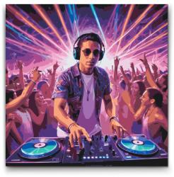  Festés számok szerint - Dj a koncerten Méret: 50x50cm, Keretezés: Kartonlemezen