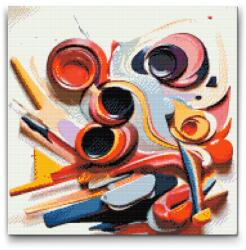  Gyémántszemes kirakó - Absztrakt akvarell 3 Méret: 50x50cm, Keretezés: Műanyagtáblával, Gyémántok: Kerek