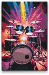  Festés számok szerint - Dobok a reflektorfényben Méret: 40x60cm, Keretezés: Kartonlemezen