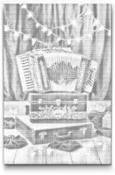  PontPöttyöző - Harmonika Méret: 40x60cm, Keretezés: Műanyagtáblával, Szín: Fekete