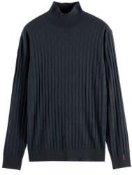 Scotch & Soda Pulover tricotat Turtle Neck Regular Fit Relief Stitch 178833 SC0008 black (178833 SC0008 black)