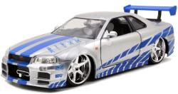 JADA Mașinuță Nissan Skyline GT-R 2002 Fast & Furious Jada din metal cu părți care se deschid lungime de 19 cm 1: 24 (JA3203044)