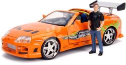 JADA Mașinuță Toyota Supra 1995 Fast & Furious Jada din metal cu părți care se deschid și figurina Brian O´Connor 21 cm lungime 1: 24 (JA3205001)
