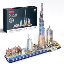  3D puzzle City Line Dubai LED világítással-182db-os CubicFun (3D-L523)