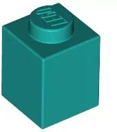 LEGO® 3005c39 - LEGO sötét türkiz kocka 1 x 1 méretű (3005c39)
