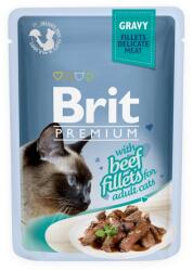 Brit Premium Cat Fillets in Gravy nedves macskaeledel marhahússal 24x85g