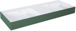 Elita Level mosdótál 120.5x45.5 cm négyszögletes klasszikus-dupla fehér-zöld RE041461246200