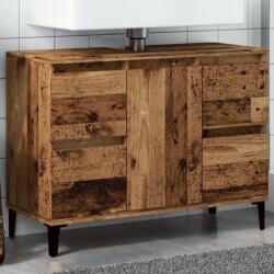 vidaXL antik fa színű szerelt fa mosdószekrény 80 x 33 x 60 cm (857129)