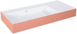 Elita Level mosdótál 100.5x45.5 cm négyszögletes klasszikus fehér-rózsaszín RE041461226020