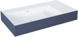 Elita Level mosdótál 80.5x45.5 cm négyszögletes klasszikus fehér-kék matt RE041461216210 (RE041461216210)
