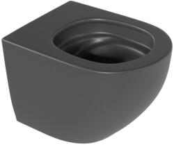 Excellent Luqa wc csésze függesztett perem nélkül mély öblítéssel fekete matt CEAC. 6403.480. BLM (CEAC6403480BLM)
