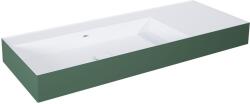 Elita Level mosdótál 120.5x45.5 cm négyszögletes klasszikus fehér-zöld matt RE041461236200 (RE041461236200)