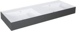 Elita Level mosdótál 120.5x45.5 cm négyszögletes klasszikus-dupla fehér-antracit matt RE041461246180 (RE041461246180)