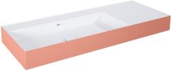 Elita Level mosdótál 120.5x45.5 cm négyszögletes klasszikus fehér-rózsaszín matt RE041461236020 (RE041461236020)