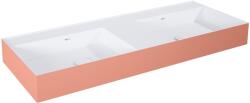Elita Level mosdótál 120.5x45.5 cm négyszögletes klasszikus-dupla fehér-rózsaszín matt RE041461246020 (RE041461246020)