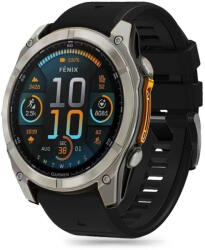 Tech-Protect Garmin Fenix 5X / 5X Plus / 6X / 6X Pro / 7X / 8 (51 mm) Szíj - Tech-Protect Silicone Line - Fekete (WR-181504)